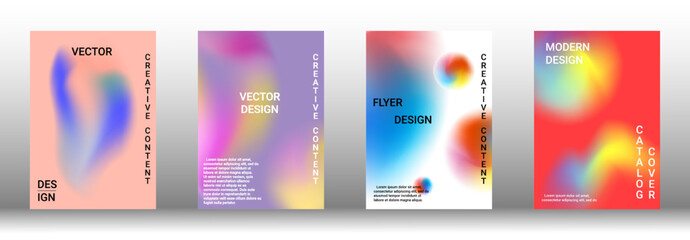 Artistic covers design. Creative fluid colors backgrounds. Set of abstract covers