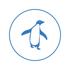 Obraz premium Arctic animal penguin bird icon | Circle version icon |