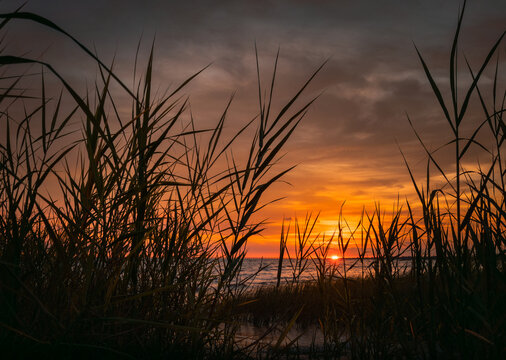 Sun Setting In Mandeville, Louisiana