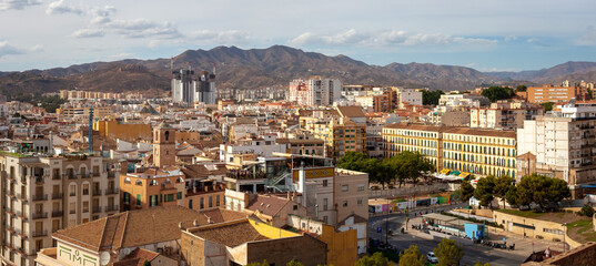 Fototapeta na wymiar Malaga mountain skyline.