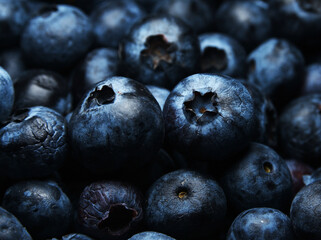 blueberries close up