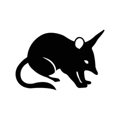 Australian animal bandicoot bilby icon | Black Vector illustration |