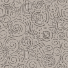 Stoffe zum Nähen Elegant brown seamless pattern with curves elements