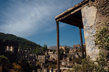 Looking At Abandoned Village Kayaköy Turkey From Porch