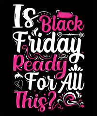 Black Friday holiday vector T-shirt