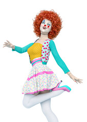 doll clown pin up walk