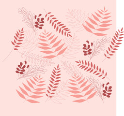 Fototapeta na wymiar Tropical plants. Tropical pink leaf background