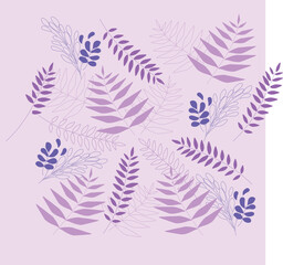 Fototapeta na wymiar Tropical plants. Tropical lilac leaf background