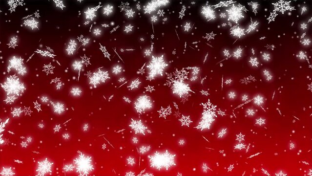 雪の結晶 大 雪が降る 【背景 グラデーション 黒 赤 冷気】