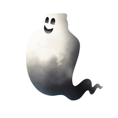 Friendly Flowing Ghost Illustration