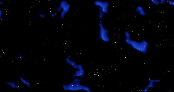 3d render with dark blue floating surface