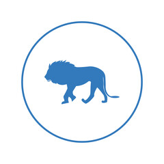 Wild animal angry lion icon | Circle version icon |