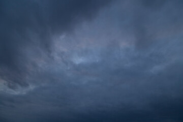 Background of the sky in stormy weather.Dark sky in bad weather.