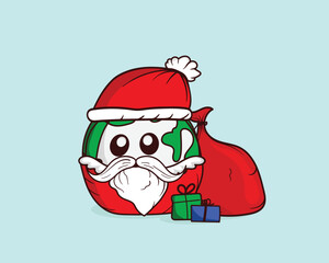 cute funny santa claus character