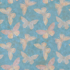 colorful watercolor butterflies, seamless pattern, abstract wallpaper background