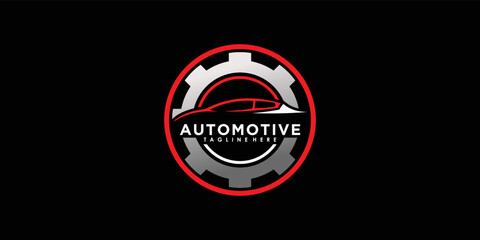 Fototapeta premium automotive and service car logo design vector with creative concept