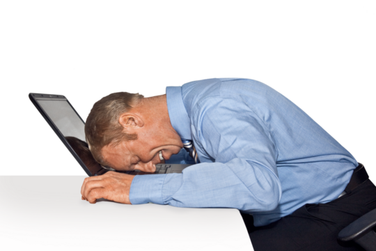 Series of gestures, manager is shocked by bad news on his laptop. - Powered by Adobe