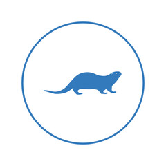 Aquatic animal mammal otter icon | Circle version icon |