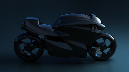 motorbike in dark background