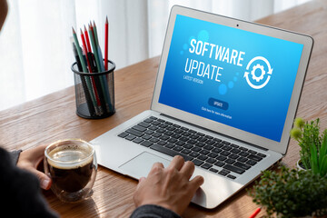 Software update on computer for modish version of device software upgrade