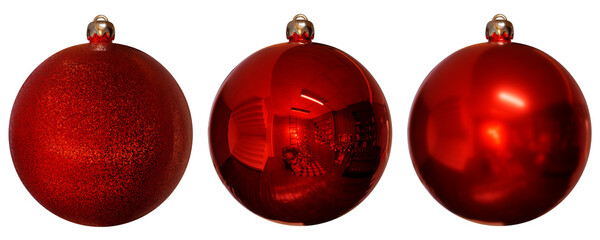 Decoración de Navidad con transparencia PNG. Bolas de navidad.