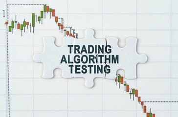 On the quotes chart there are puzzles with the inscription - trading algorithm testing