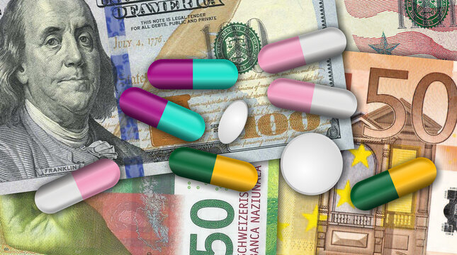 Big Pharma and pharmaceutical business illustration