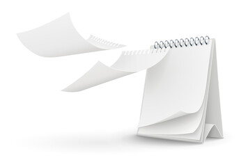 Calendar template with blank pages PNG illustration