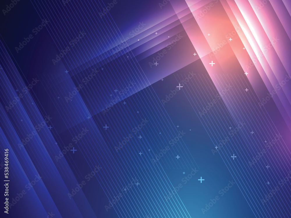 Poster blue elegant abstract background with parallel lines.