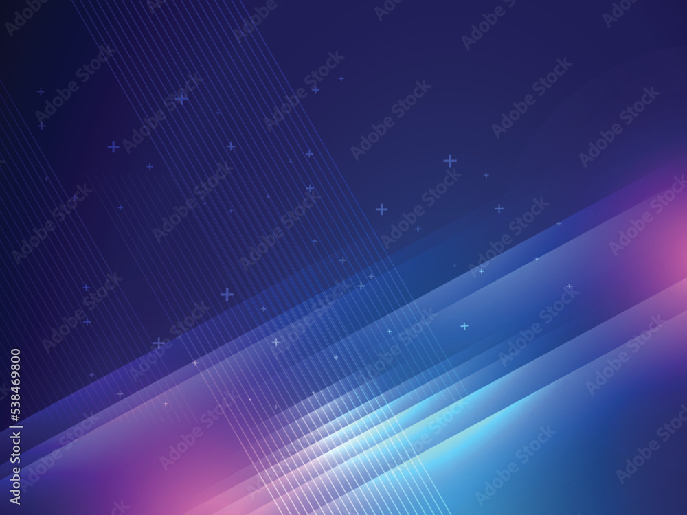 Poster blue elegant abstract background with parallel lines.
