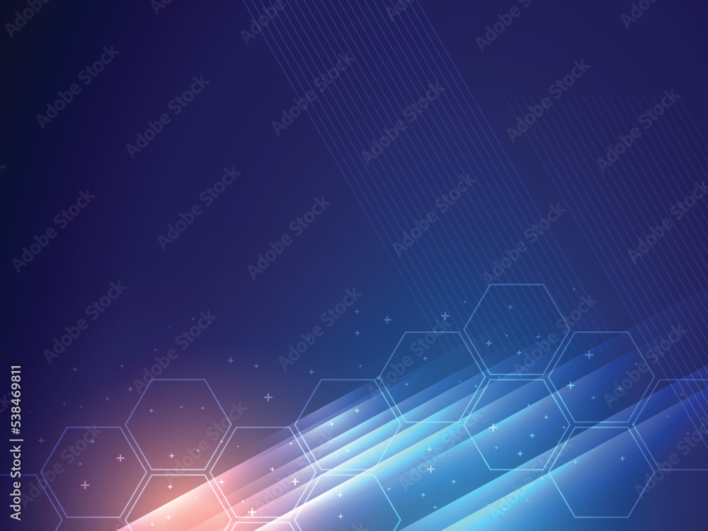 Poster blue elegant abstract background with parallel lines.