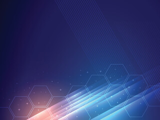 Blue elegant abstract background with parallel lines.