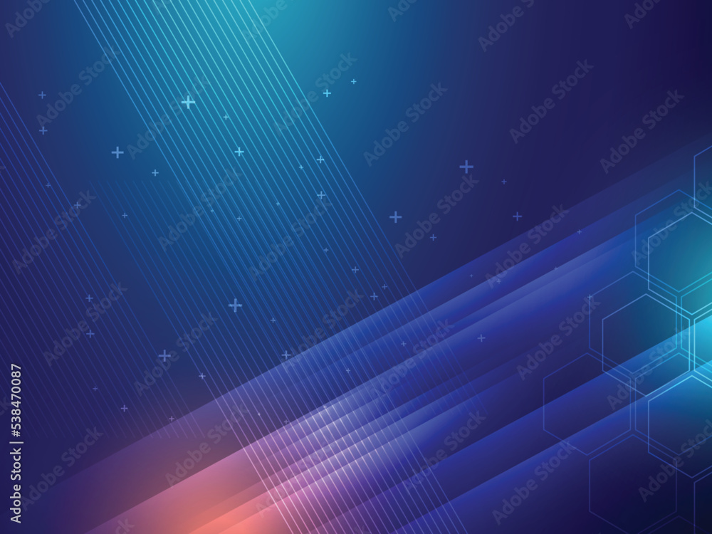 Poster blue elegant abstract background with parallel lines.