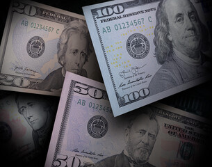 USD American money background
