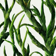 Plants vegetation herb, vegetable seamless repeat pattern tile. Digital paper detailed watercolor style. Motif botanical background