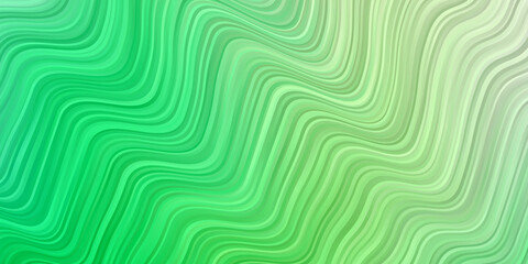 Light Green vector texture with curves.