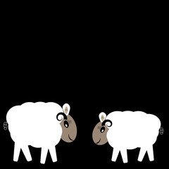 black and white sheep