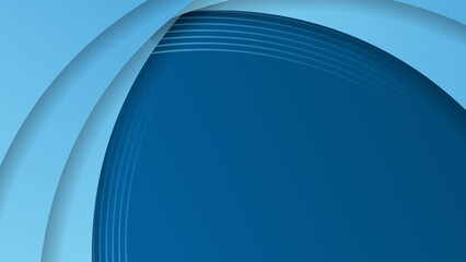 Abstract blue shapes background with wave paper cut style and modern technology geometric pattern. Vector abstract graphic design banner pattern presentation background web template.