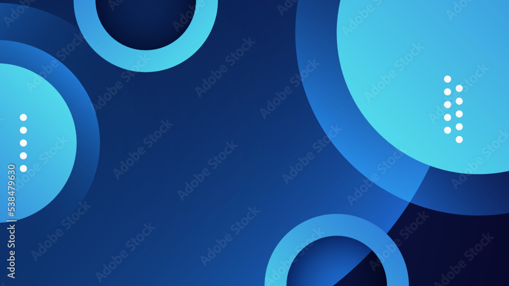 Poster Abstract blue shapes background with simple and modern technology geometric pattern. Vector abstract graphic design banner pattern presentation background web template.