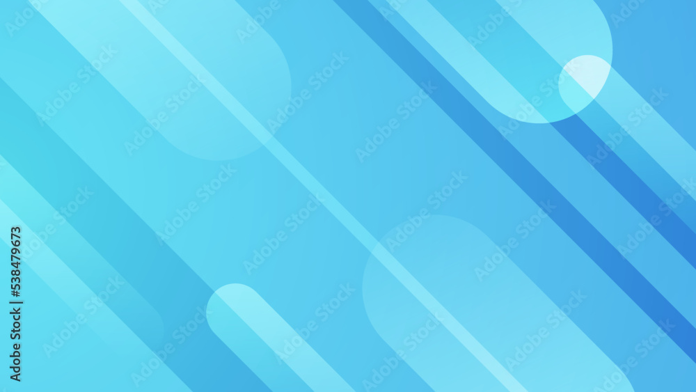Poster abstract blue shapes background with line stripes and modern technology geometric pattern. vector ab