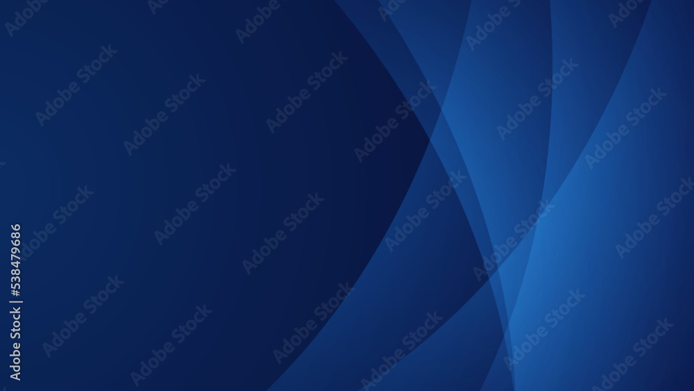 Poster Abstract dark blue shapes background with wave and modern technology geometric pattern. Vector abstract graphic design banner pattern presentation background web template.