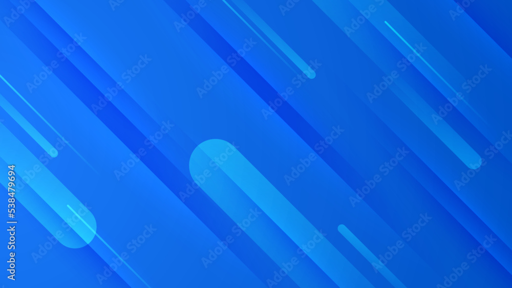 Aufkleber Abstract blue shapes background with line stripes and modern technology geometric pattern. Vector abstract graphic design banner pattern presentation background web template.