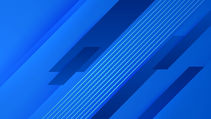 Abstract blue shapes background with line stripes and modern technology geometric pattern. Vector abstract graphic design banner pattern presentation background web template.