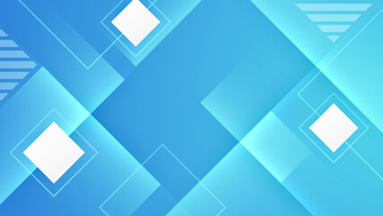 Fototapeta na wymiar Abstract blue background with squares and modern technology geometric pattern. Vector abstract graphic design banner pattern presentation background web template.