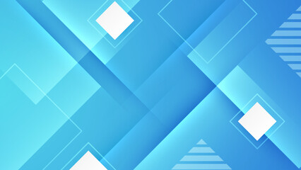 Abstract blue background with squares and modern technology geometric pattern. Vector abstract graphic design banner pattern presentation background web template.