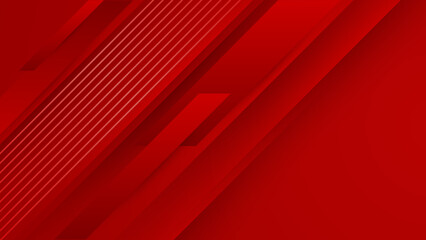 Fototapeta premium Abstract red vector background with stripes