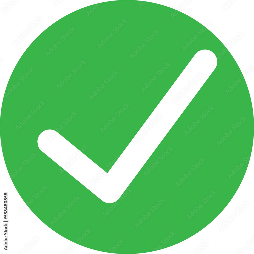 Aufkleber vector check icon with modern design on white background..eps