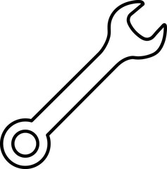 Vector icon of hammer and screwdriver. Repair tool symbol