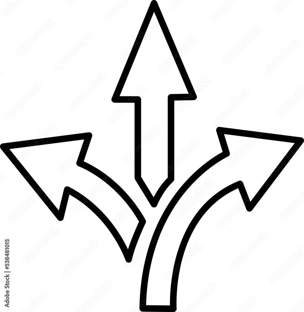 Poster three-way vector icon. vector event.eps