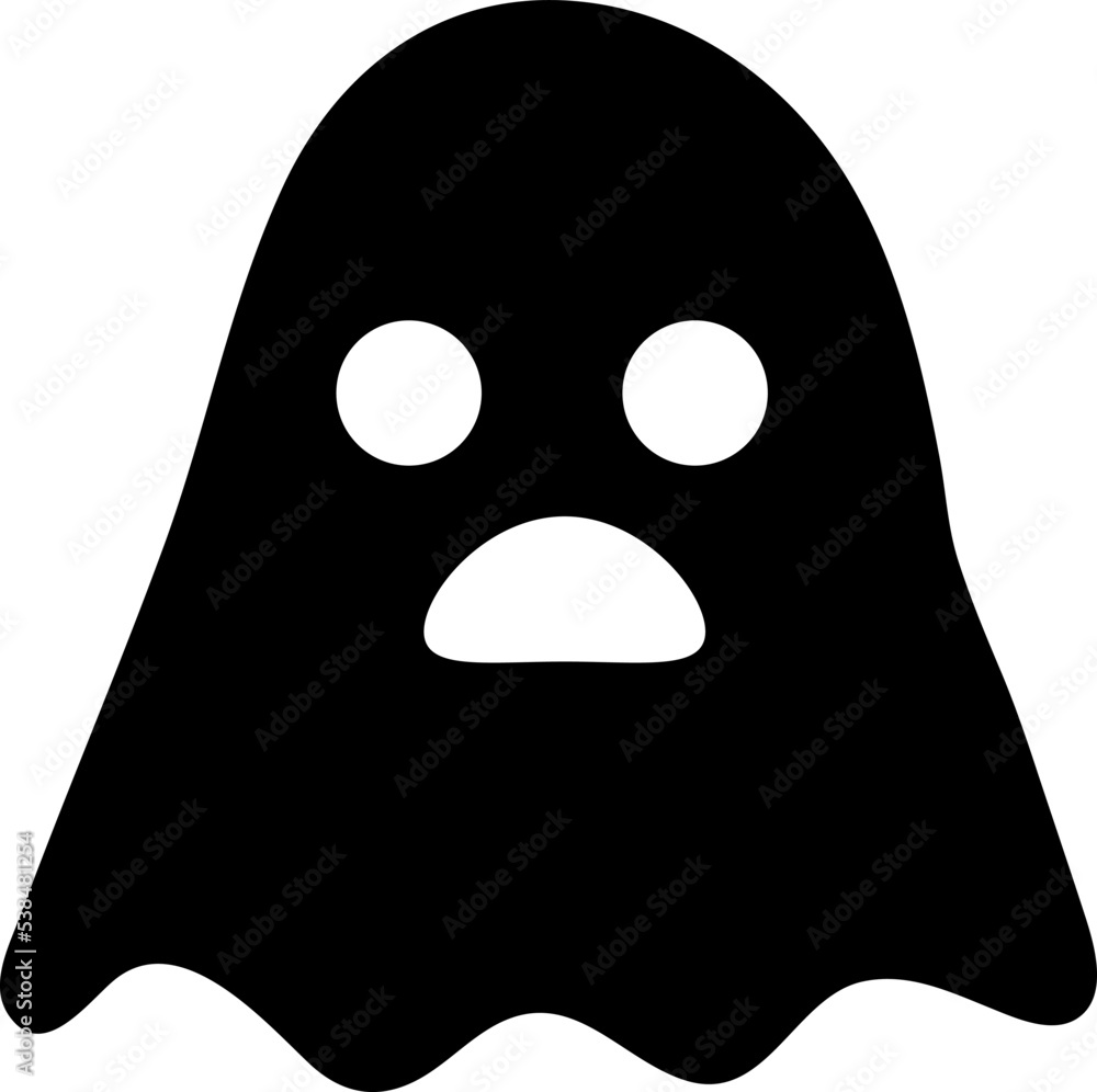 Poster isolated ghost icon on a white background. ghost vector icon, emotion variation. simple flat style d